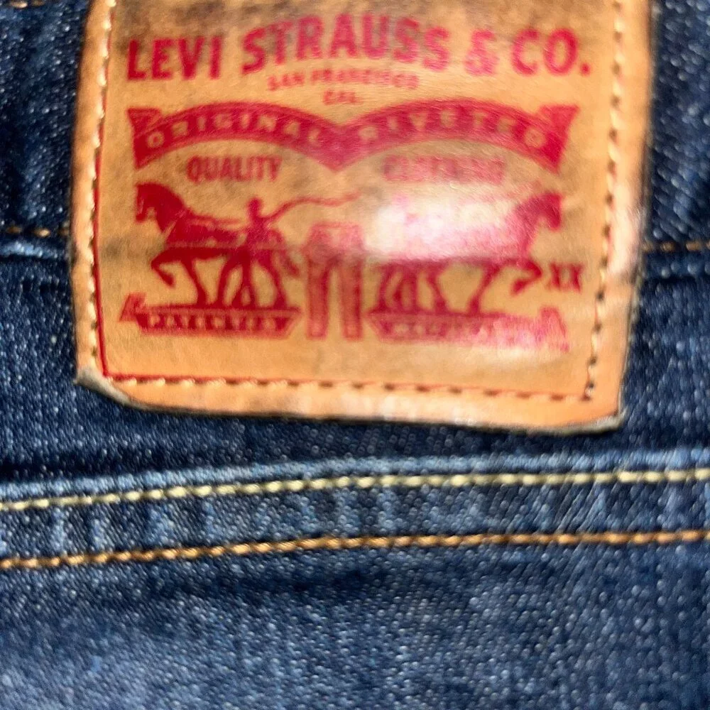 LEVI'S SELVEDGE 31 BOYFRIEND SKINNY FIT BLUE JEANS  - EUC